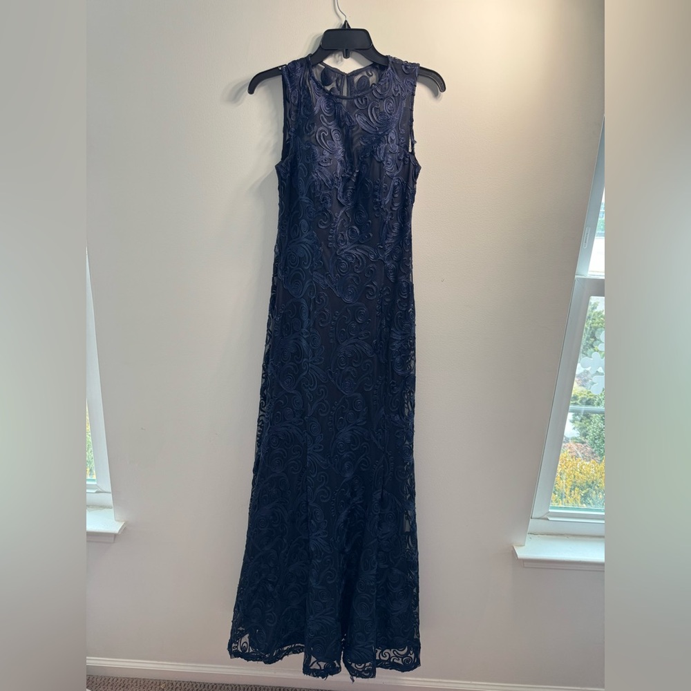 MARINA Dark Blue Maxi Dress